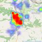 Peter Joy Estate Agents - Nailsworth listings heatmap