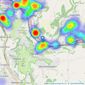 Peter Joy Estate Agents - Stroud listings heatmap