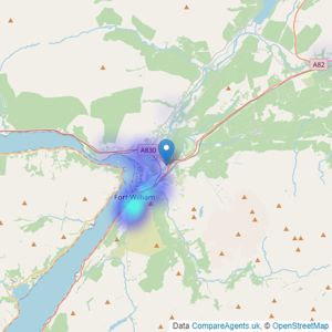 Peter Murphy & Co - Fort William listings heatmap