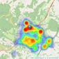 Peter Oliver Homes - Crowborough listings heatmap