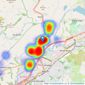 Petty Real Estate Agents - Barrowford listings heatmap