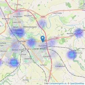 PFK - Carlisle listings heatmap