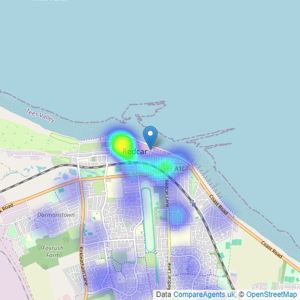 PH Estate Agents - Redcar listings heatmap