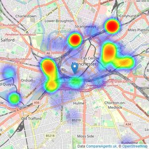 Philip James Manchester - Manchester listings heatmap