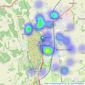 Philip Laney & Jolly - Great Malvern listings heatmap