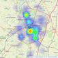 Philip Laney & Jolly - Worcester listings heatmap