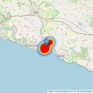 Phillip Mann Estate Agents - Newhaven listings heatmap