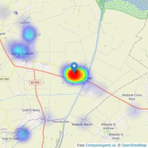 Phoenix - Sutton Bridge listings heatmap