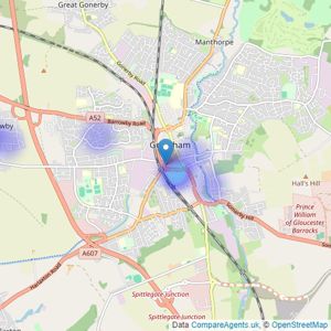 Pigott & Hall - Grantham listings heatmap