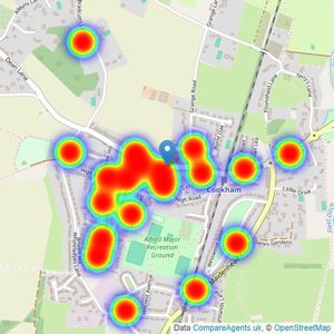 Pike Smith & Kemp - Cookham listings heatmap