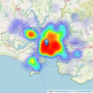 Pilkington Estates - Plymouth listings heatmap