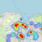 Pittis - Cowes listings heatmap