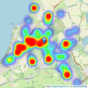 Pittis - Freshwater listings heatmap