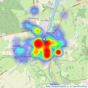 Pittis - Newport listings heatmap