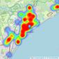 Pittis - Sandown listings heatmap