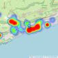 Pittis - Ventnor listings heatmap