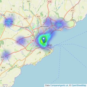 Plum Properties - Isle of Man listings heatmap