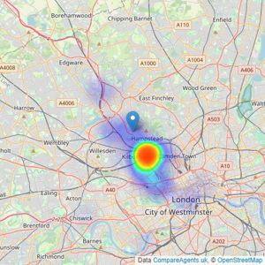 PMP International - Finchley Road listings heatmap