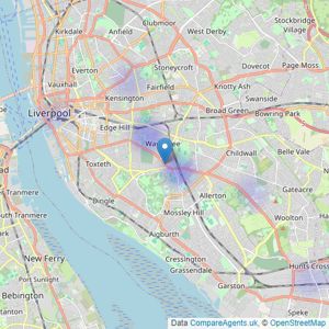 Point Properties - Liverpool listings heatmap