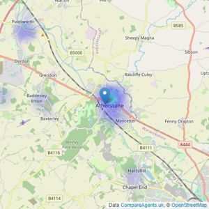 Pointons - Atherstone listings heatmap