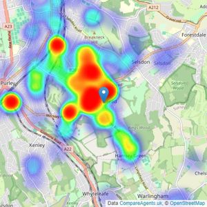 Pollard Machin - Sanderstead listings heatmap