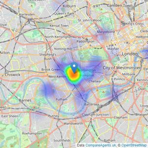 Pomp Properties - London listings heatmap