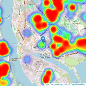 Poole Townsend - Barrow-in-Furness listings heatmap