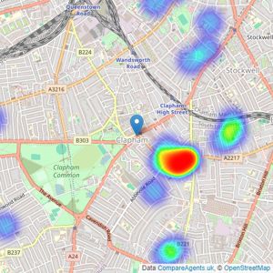 Portico - Clapham listings heatmap