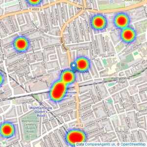 Portico - Walthamstow listings heatmap