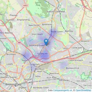 Premier Estate Agents - Birmingham listings heatmap