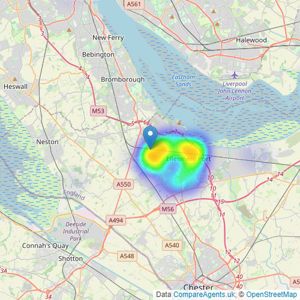 Premier Estate (& Letting) Agents Ltd - Ellesmere Port listings heatmap