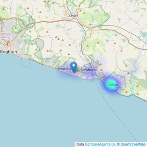 Premier Lets & Sales - South Coast listings heatmap