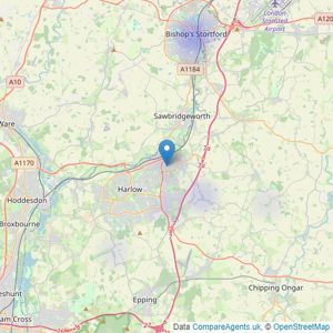 Prestige & Village - Old Harlow listings heatmap