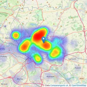 Preston Baker - Leeds listings heatmap