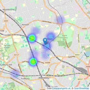 Preston Hill Estates - Harrow listings heatmap