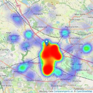 Price and Co - Westhoughton listings heatmap