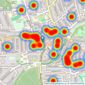 Prickett & Ellis - Muswell Hill listings heatmap