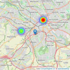 Priestley Homes - Leeds listings heatmap