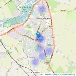 Prime Choice Ltd - Rushden listings heatmap