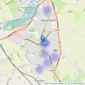 Prime Choice Ltd - Rushden listings heatmap