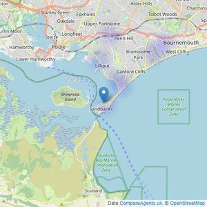 Prime Coastal Property - Sandbanks listings heatmap