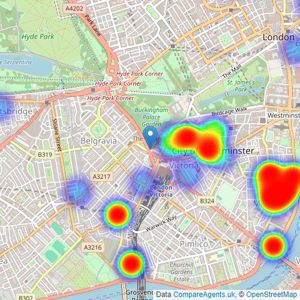 Prime London - Central and West listings heatmap