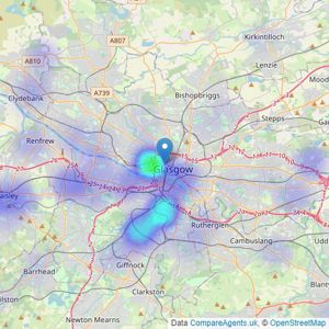 Prime Property Auctions (Scotland) Ltd - Glasgow listings heatmap