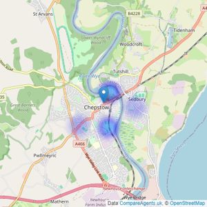 Proceed Property Limited - Covering Chepstow & Bristol listings heatmap