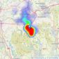 Proctors Estate Agency - Darwen listings heatmap