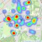 Proctors - Shirley listings heatmap