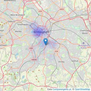 PROFECTUS LETTINGS - Birmingham listings heatmap