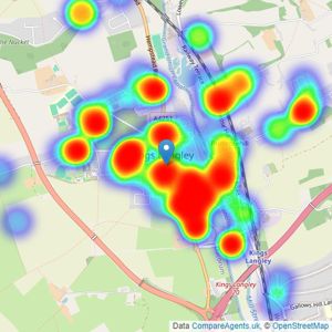 Proffitt & Holt Partnership - Kings Langley listings heatmap