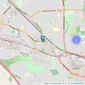 Promptmove - Luton listings heatmap