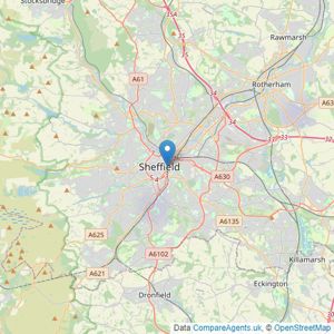 Prop Home - Sheffield listings heatmap